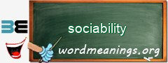 WordMeaning blackboard for sociability